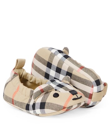 Baby Burberry Check canvas slip-on shoes | Burberry Kids