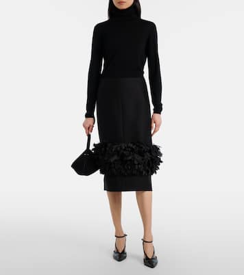 Petal wool and silk pencil skirt | Toteme