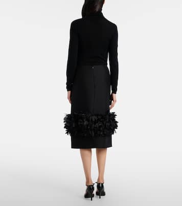 Petal wool and silk pencil skirt | Toteme