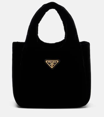Mini velvet top-handle bag | Prada