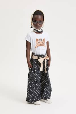 Printed cotton-blend jersey T-shirt | Monnalisa