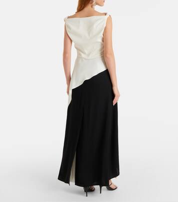Daliah draped crêpe satin maxi dress | Proenza Schouler