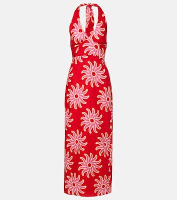 Bedrucktes Maxikleid Dasha aus Leinen | Cala de la Cruz