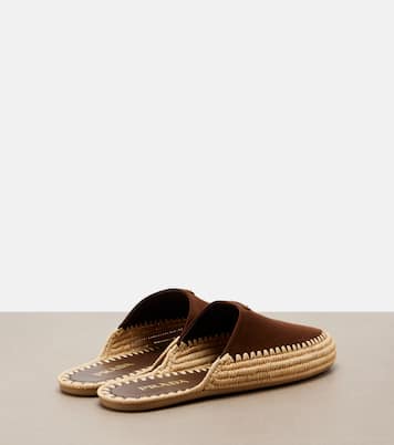 Mules en daim et jute | Prada
