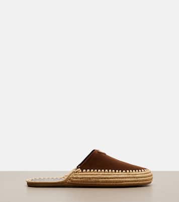 Mules en daim et jute | Prada
