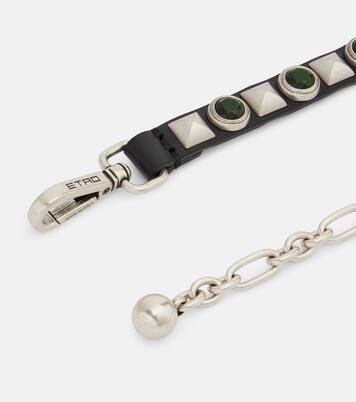 Embellished leather belt | Etro