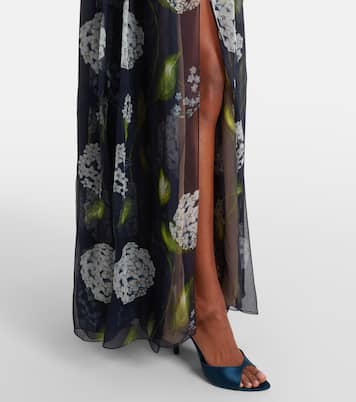 Porcelain Flower silk chiffon gown | Oscar de la Renta
