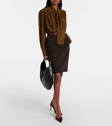 Suede and leather slingback pumps | Gianvito Rossi