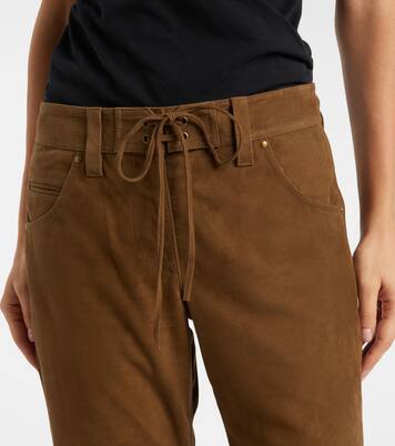 Suede straight-leg pants | Isabel Marant