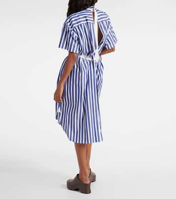 Striped cotton midi dress | Sacai