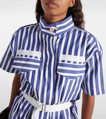 Striped cotton midi dress | Sacai