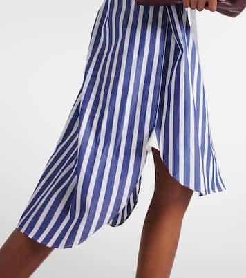 Striped cotton midi dress | Sacai
