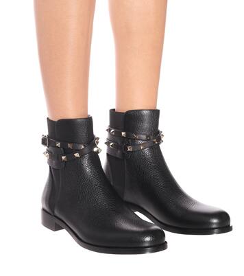 Ankle Boots Rockstud aus Leder | Valentino Garavani