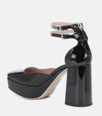 Escarpins à plateau en cuir verni | Miu Miu