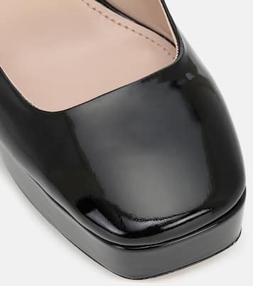 Escarpins à plateau en cuir verni | Miu Miu