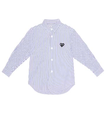 Camisa de popelín de algodón a rayas | Comme des Garçons Play Kids