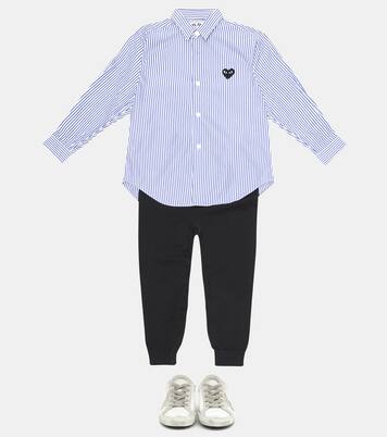 Camisa de popelín de algodón a rayas | Comme des Garçons Play Kids