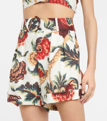 Shorts Ambroise de lino tiro alto | SIR