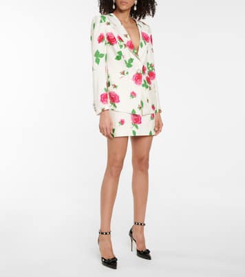 Floral faille blazer | Alessandra Rich