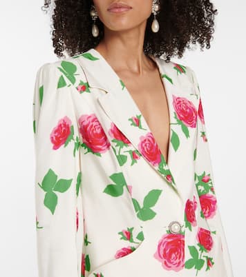 Floral faille blazer | Alessandra Rich