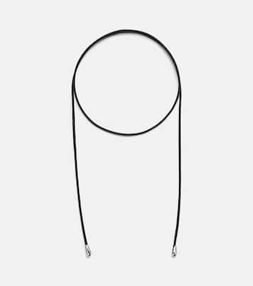 Elegant Shoelace sterling silver and silk choker | Sophie Buhai