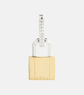 Boucle d’oreille unique Lock Small en or 18 ct et diamants | Eéra