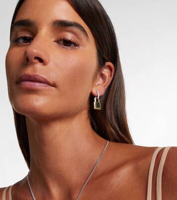 Boucle d’oreille unique Lock Small en or 18 ct et diamants | Eéra