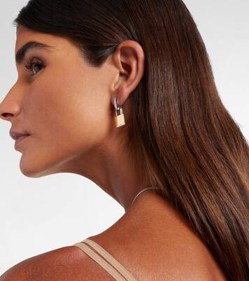 Boucle d’oreille unique Lock Small en or 18 ct et diamants | Eéra
