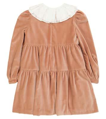 Abito in velour con pizzo | Il Gufo