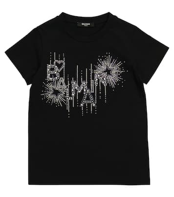 Camiseta de algodón con logo | Balmain Kids