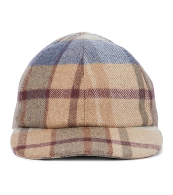 Cappello da baseball in cashmere a quadri | Gabriela Hearst