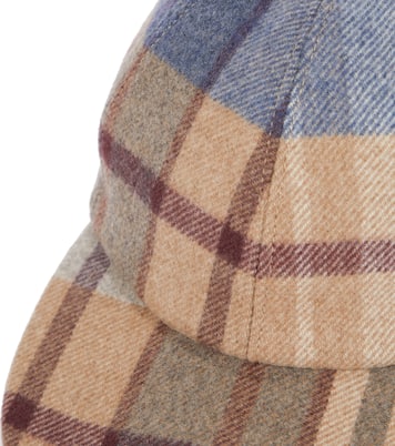 Cappello da baseball in cashmere a quadri | Gabriela Hearst