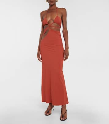 Maxikleid mit Cut-outs aus Jersey | Christopher Esber