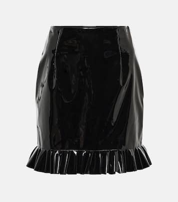Mini-jupe en cuir synthétique | Alessandra Rich