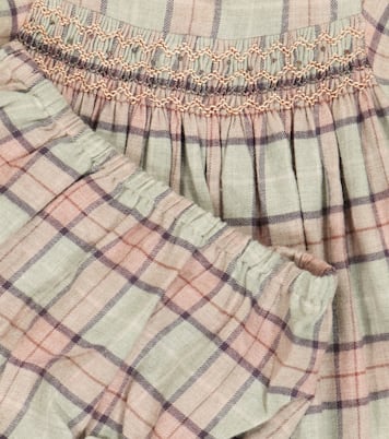 Baby Maruska checked dress and bloomers set | Bonpoint