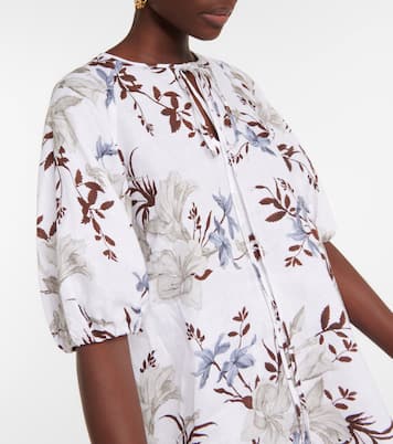 Blusa Eleni de lino estampada | Erdem