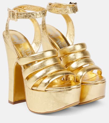 Britney croc-effect leather platform sandals | Vivienne Westwood