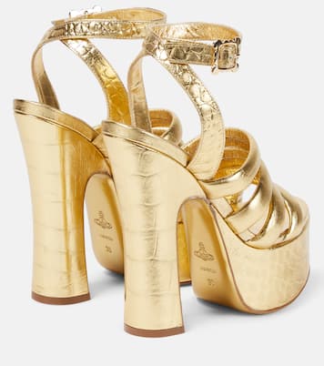 Britney croc-effect leather platform sandals | Vivienne Westwood