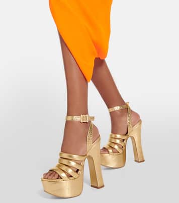 Britney croc-effect leather platform sandals | Vivienne Westwood