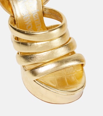 Britney croc-effect leather platform sandals | Vivienne Westwood