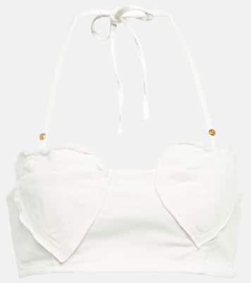 Embellished cotton crop top | Blumarine