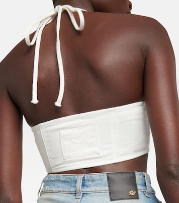 Embellished cotton crop top | Blumarine