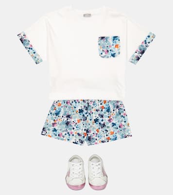 Floral cotton T-shirt and pants set | Il Gufo