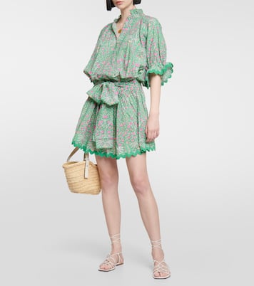 Floral cotton poplin shirt dress | Juliet Dunn