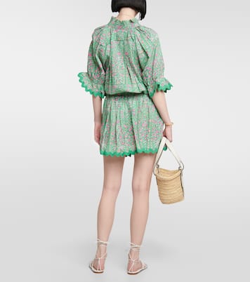 Floral cotton poplin shirt dress | Juliet Dunn