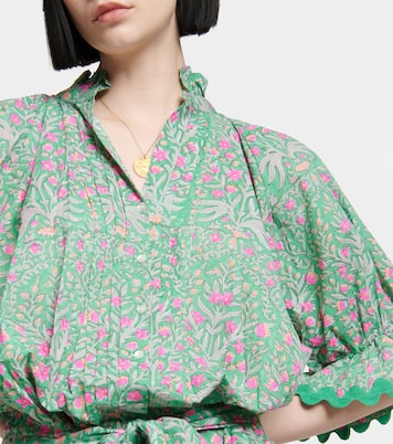 Floral cotton poplin shirt dress | Juliet Dunn