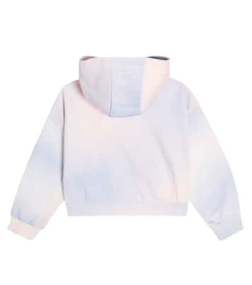 Felpa con cappuccio in jersey di cotone | Balmain Kids