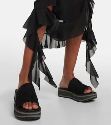 Sandali con plateau Fast in suede | Clergerie