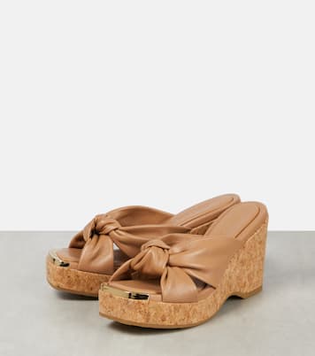 Sandali Avenue in pelle con zeppa | Jimmy Choo