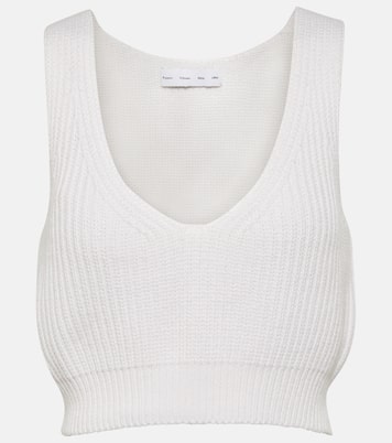 Crop top White Label de algodón y cachemir | Proenza Schouler